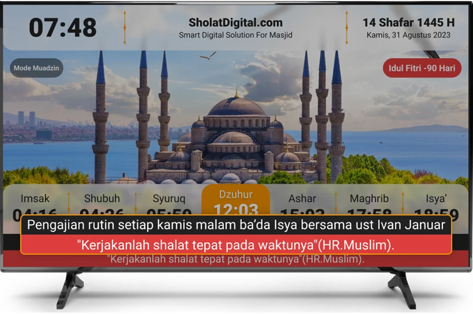 Display Agenda Masjid